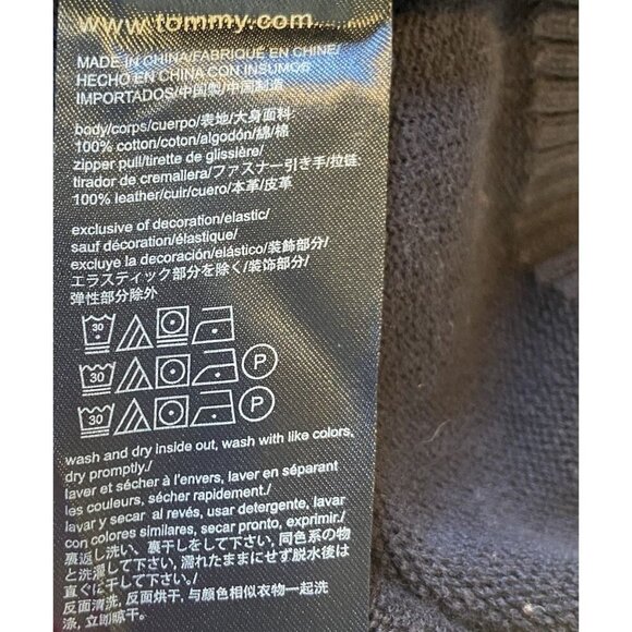 Tommy Hilfiger Sweater Mens Pullover XL Cotton 1/4 Zip Long Sleeve Blue Preppy - Picture 5 of 7